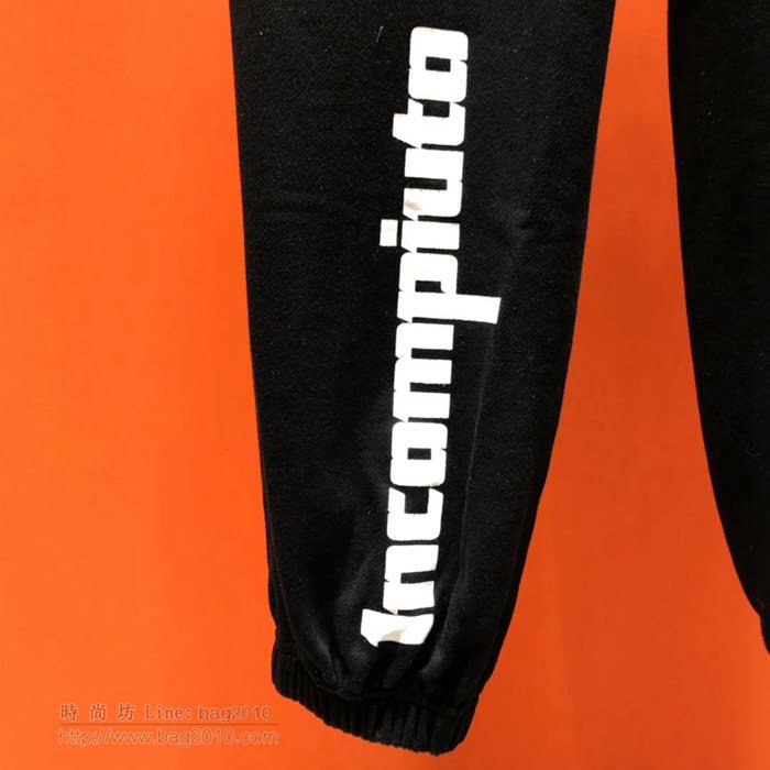 OffWhite男裝 19-20FW新款 最高品質 男士黑色休閒運動褲  tzy2266